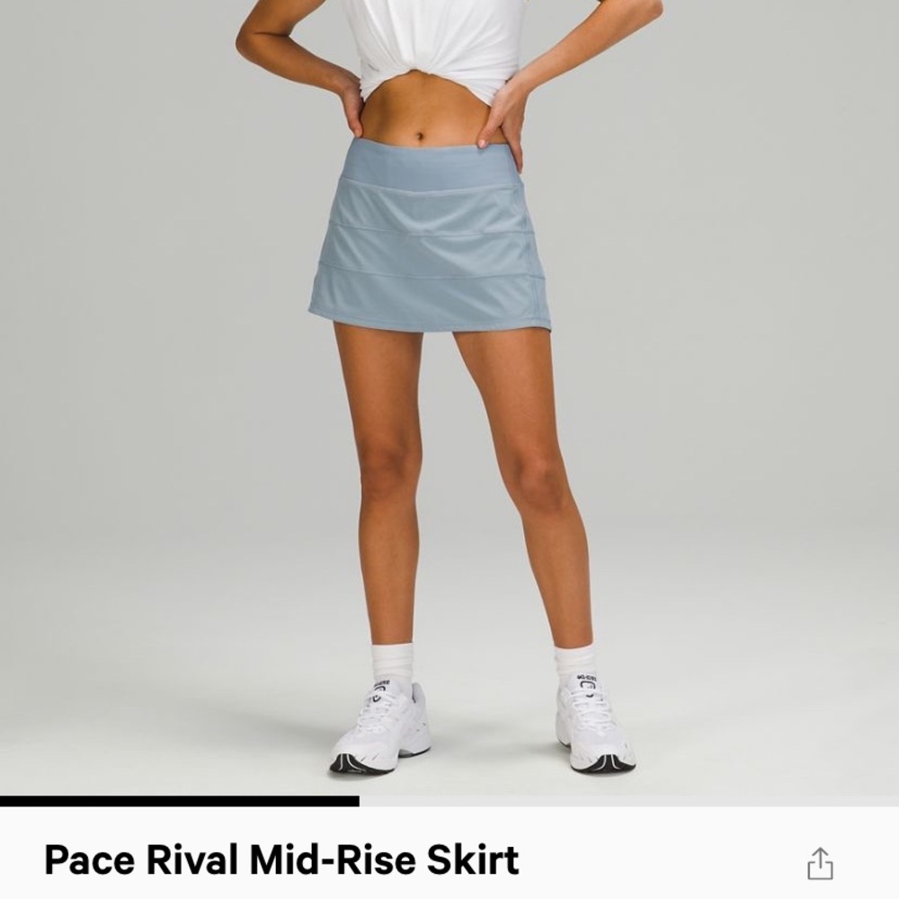 Lululemon Pace Rival Mid Rise Skirt